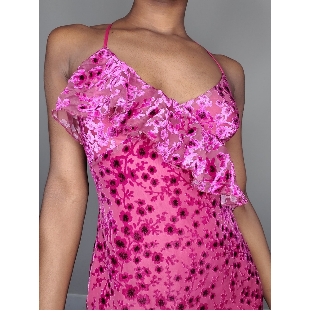 NWT Forever 21 Floral Velvet High-low Dress